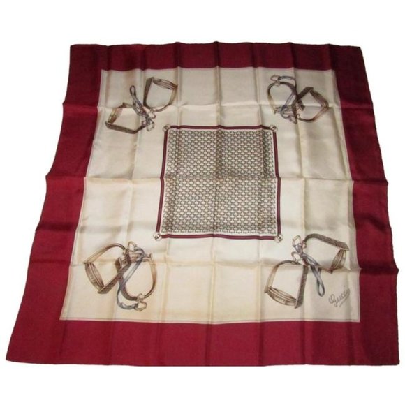 GUCCI Black Gold Red Grey Navy XL Equestrian - Picture 1 of 12